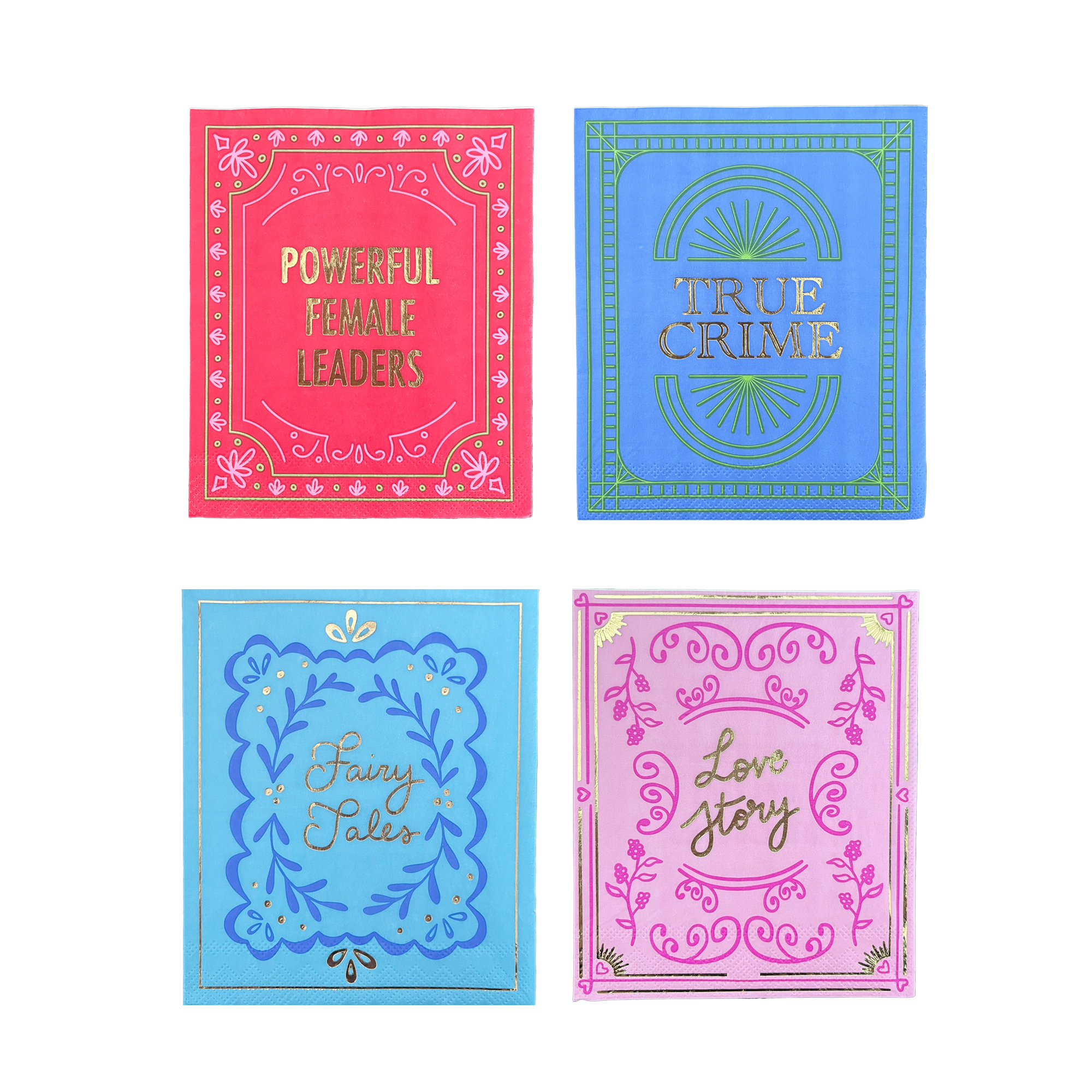 Book Club "Book Cover" Beverage Napkins (16 Count)