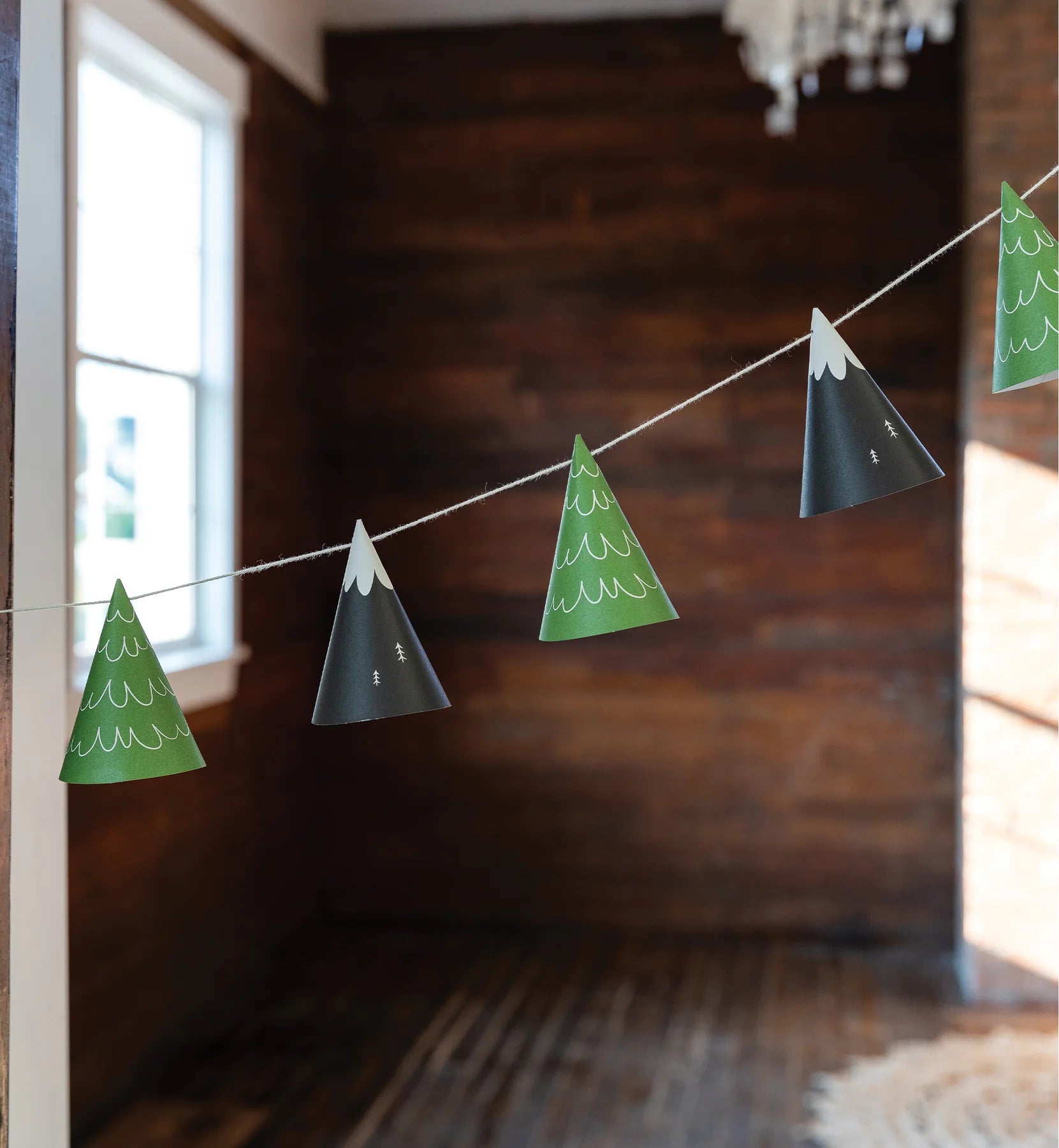 Adventure Awaits Mountain and Tree Cone Banner (1 Count)