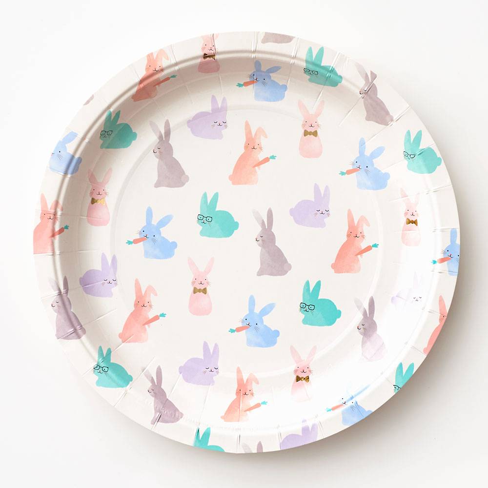 Happy Easter Bunny Small Plates (10 Pk)