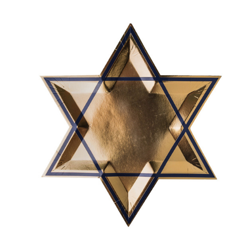 Gold Star of David Plates (8 pk)