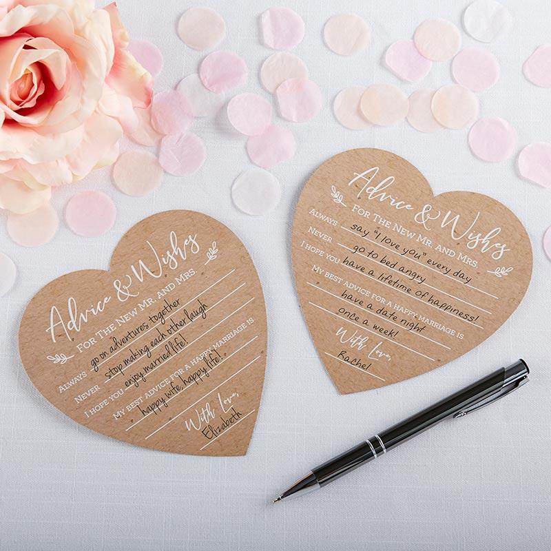 Wedding Advice Card - Heart Shape (50 pk)
