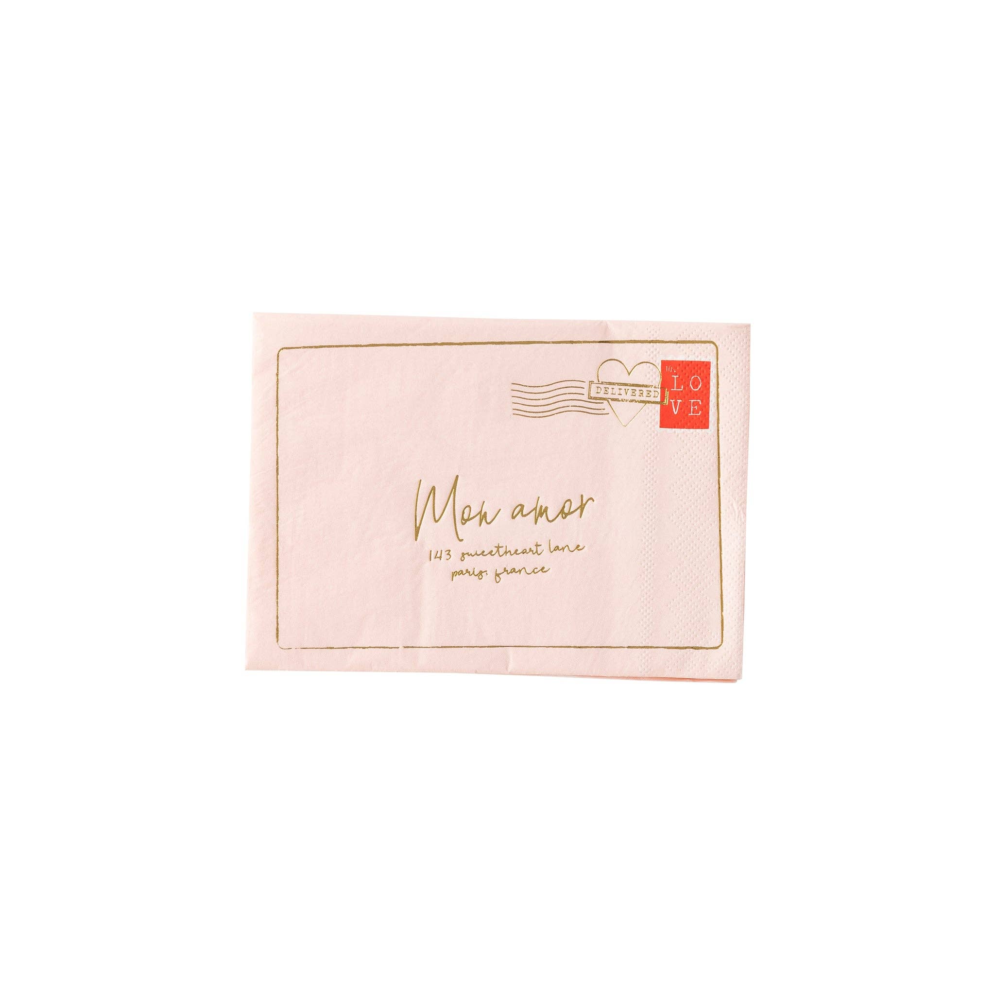 Valentine Love Note Shaped Napkins (18 Count)