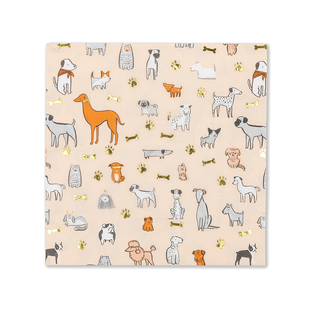 Bow Wow Large Napkins (16 Pk)