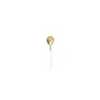White and Gold Mini Spoons (20 pk)