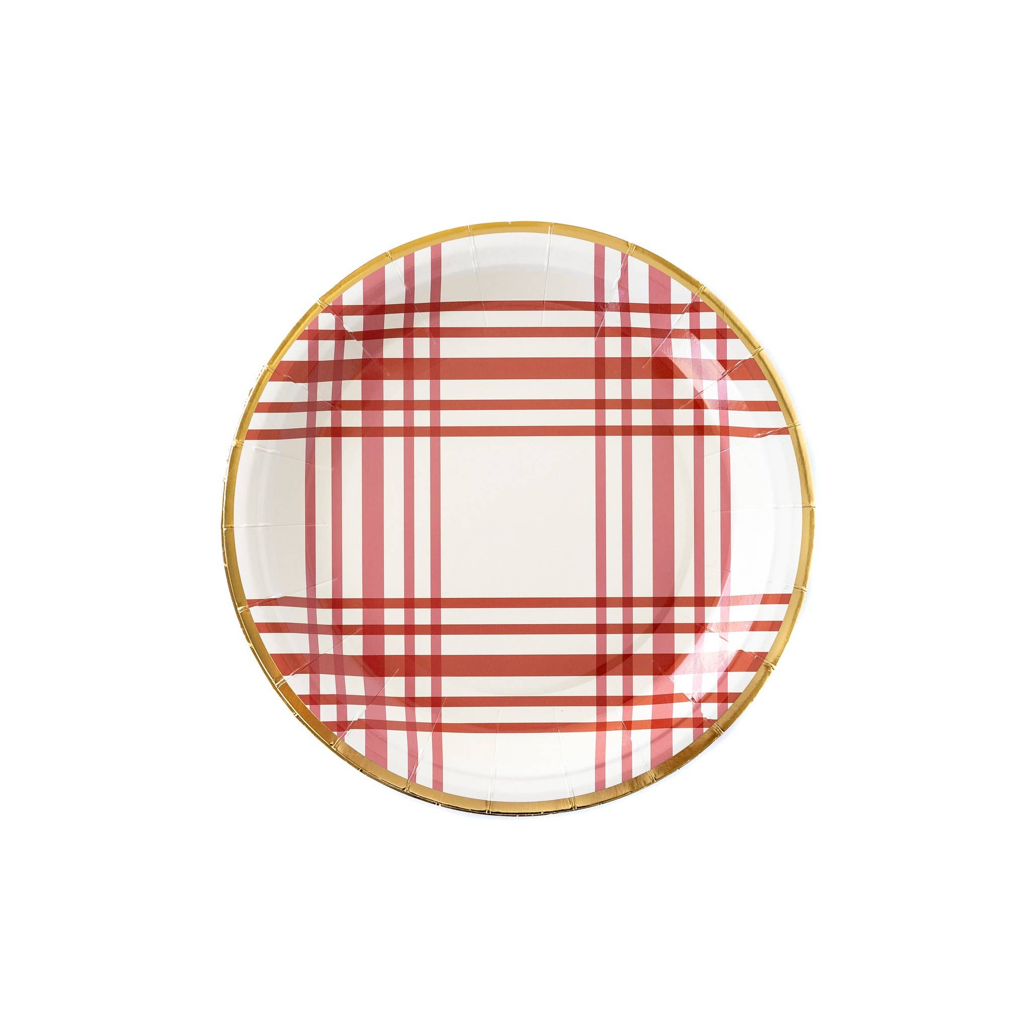 Harvest Plaid Large Round Plates