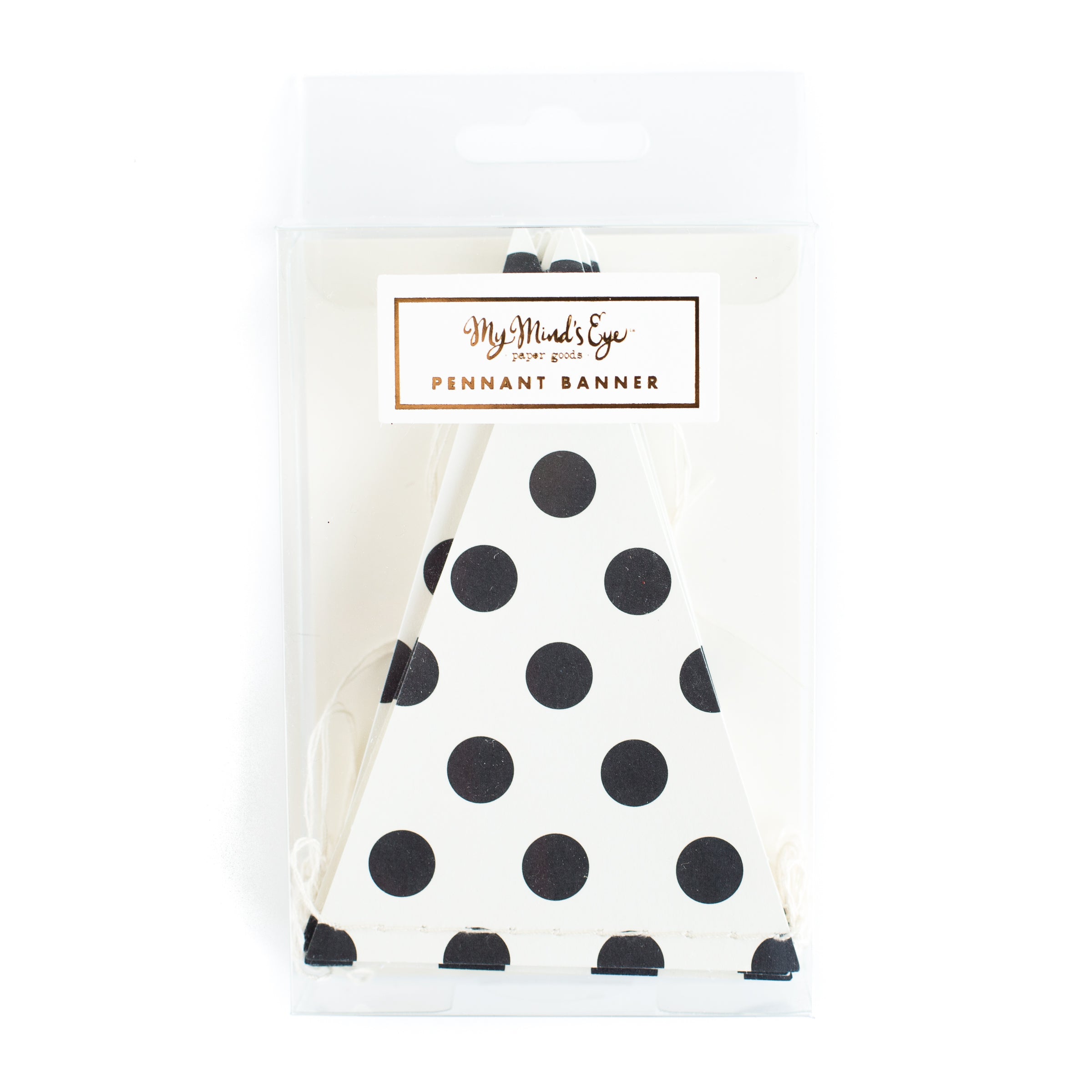 Black & Cream Dots Pennant Banner