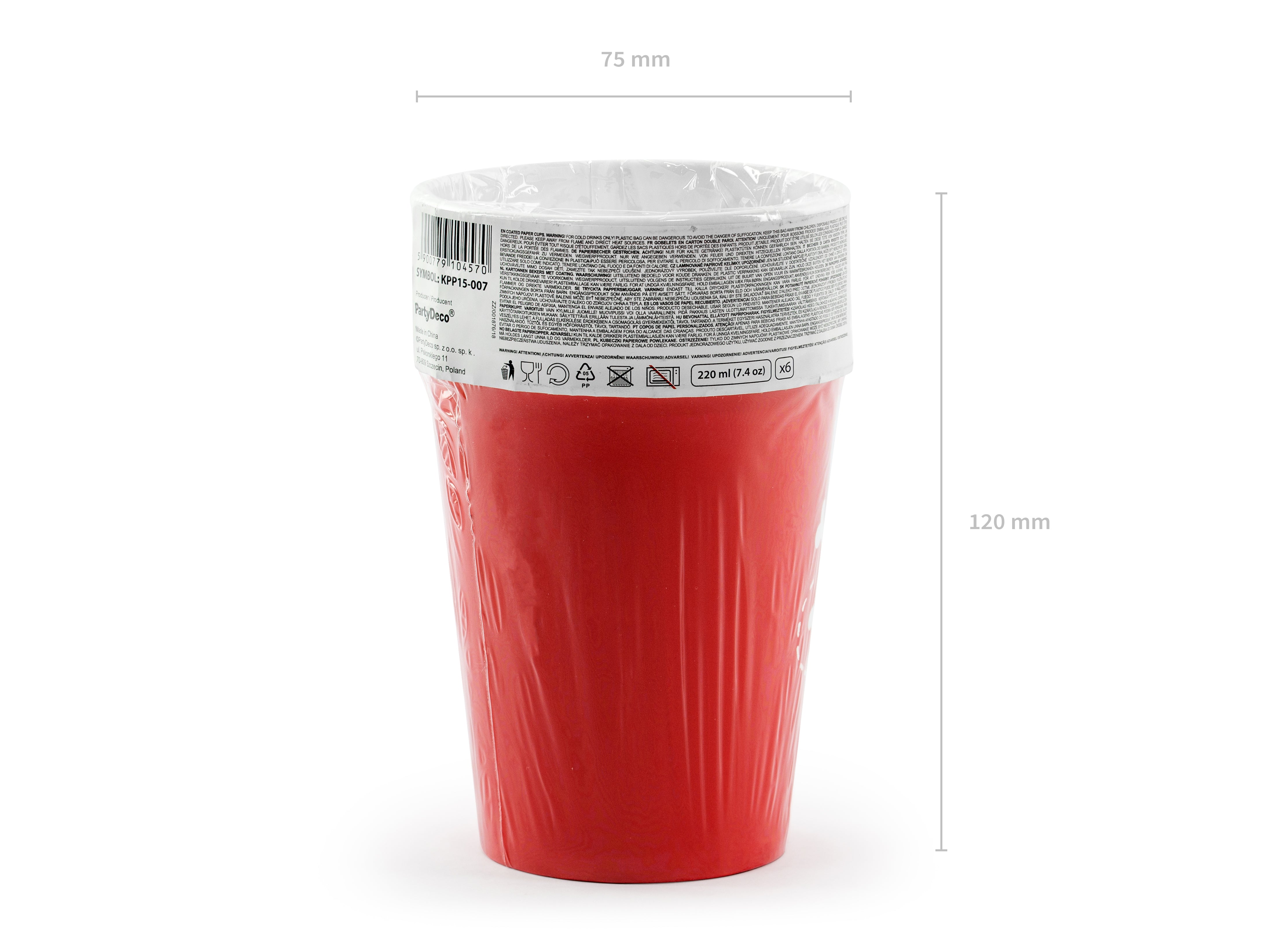 Pirate ARR! Skull and Crossbones Cups - Red (6 pk)