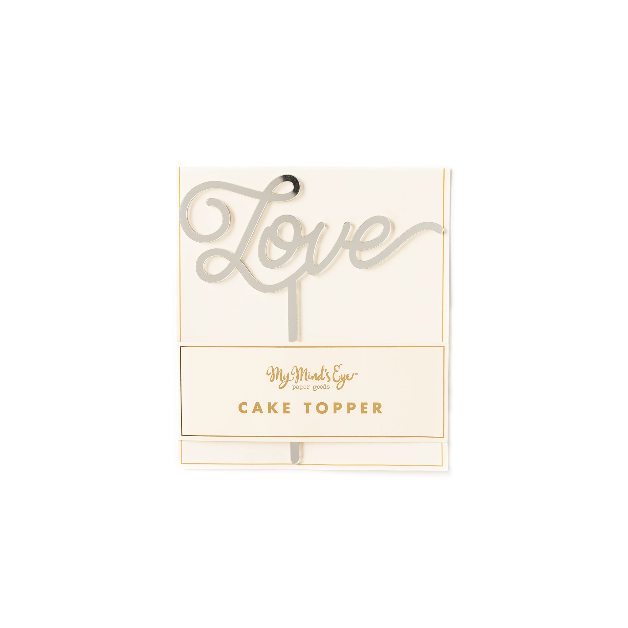 Silver Love Cake Topper