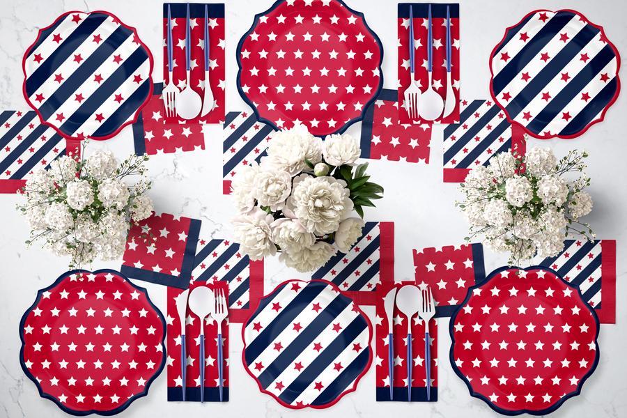 Red Patriotic Lunch Napkins (16 pk)