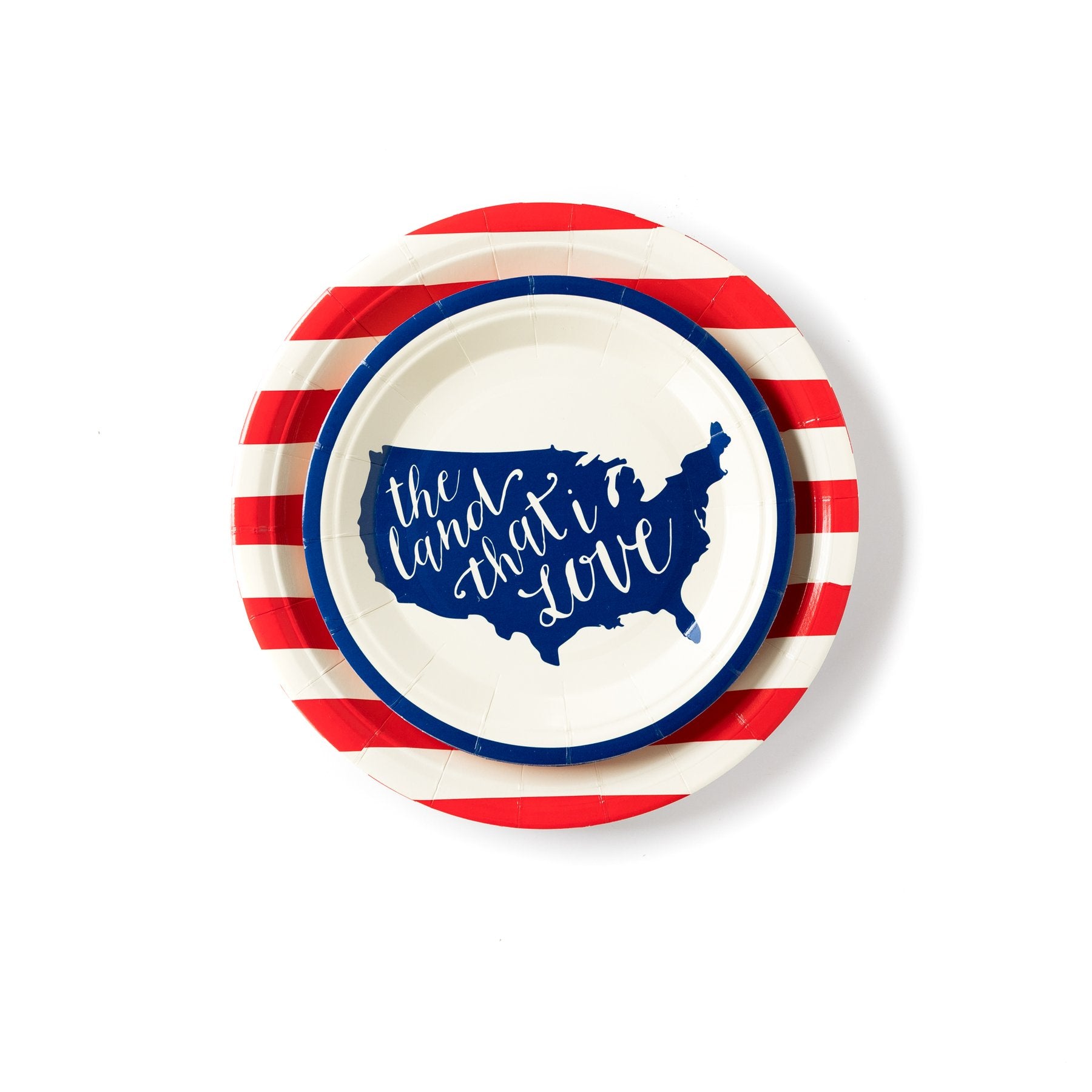 Red and White Striped Plates (8 Count)
