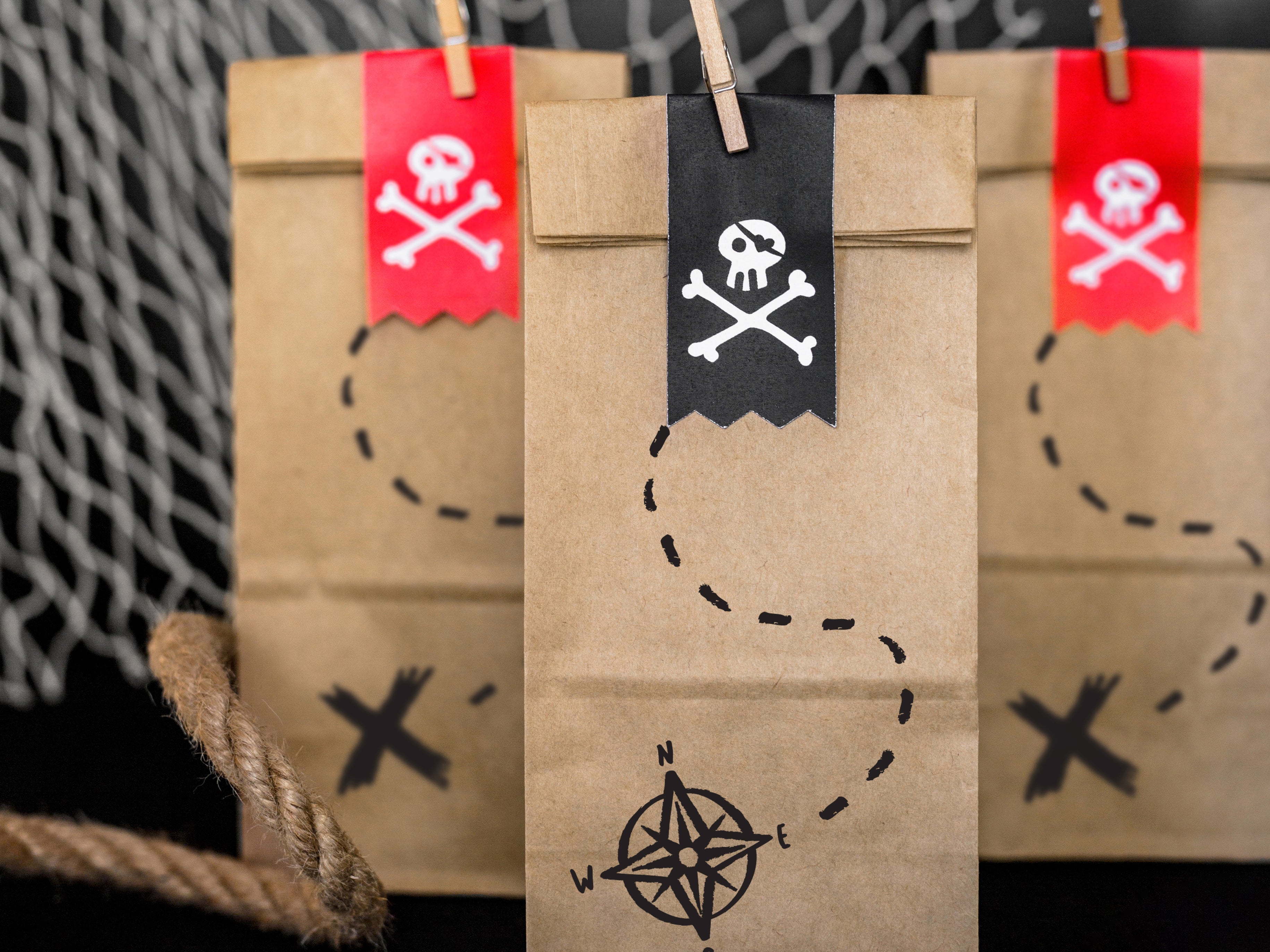 Pirate Treat Bag Set (6 pk)