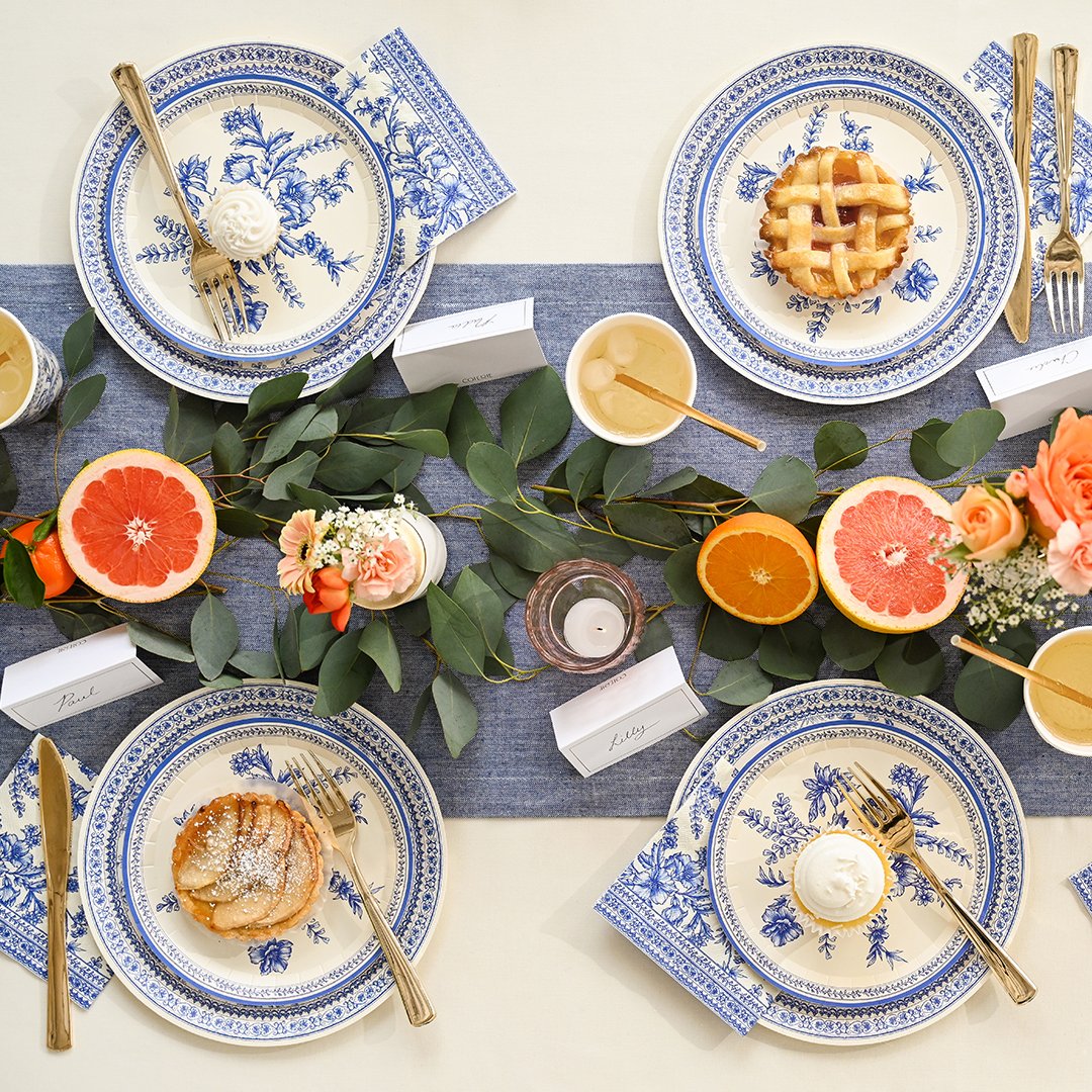 French Toile Small Paper Plates (10 pk)