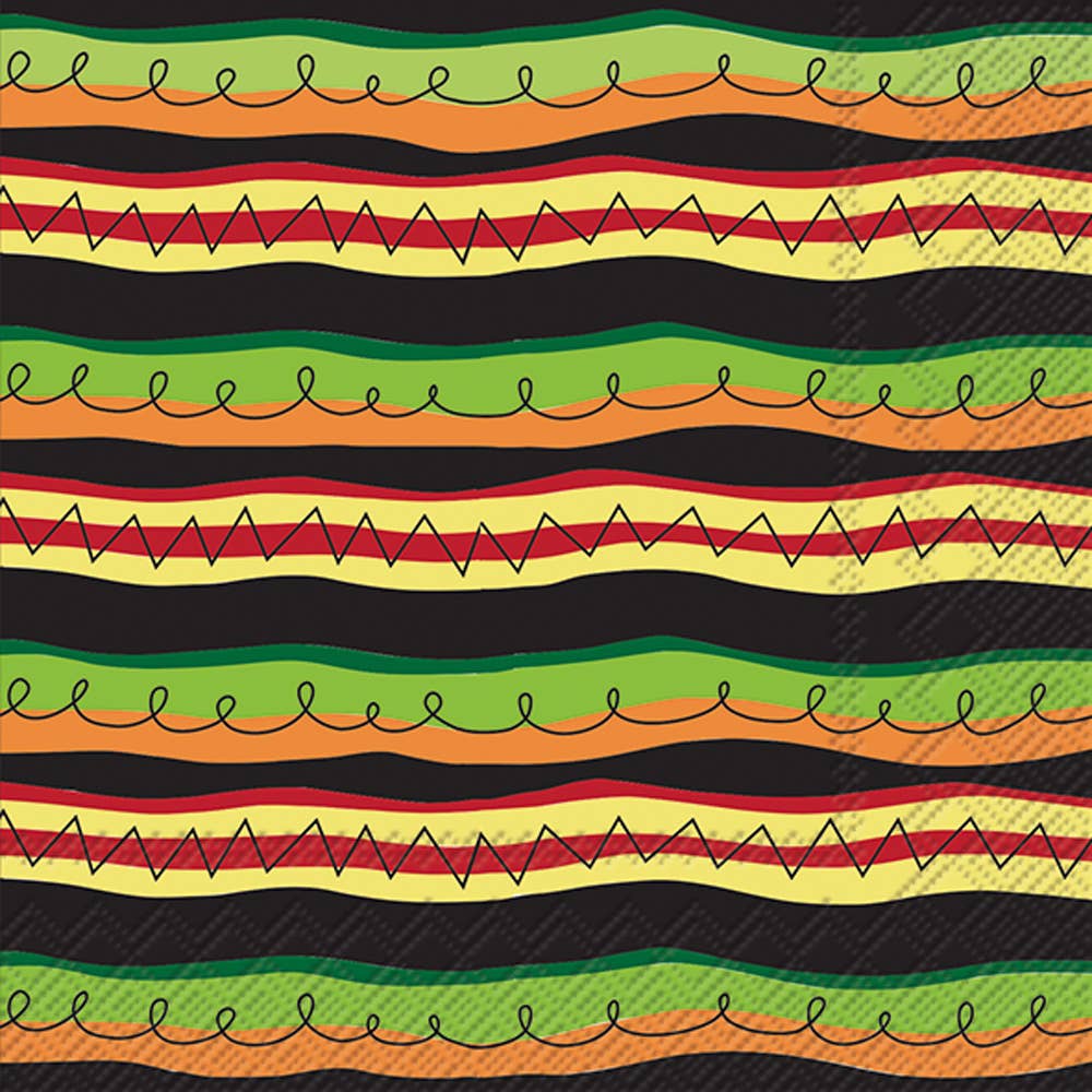 Pepper Stripe Beverage Napkin (20 pk)