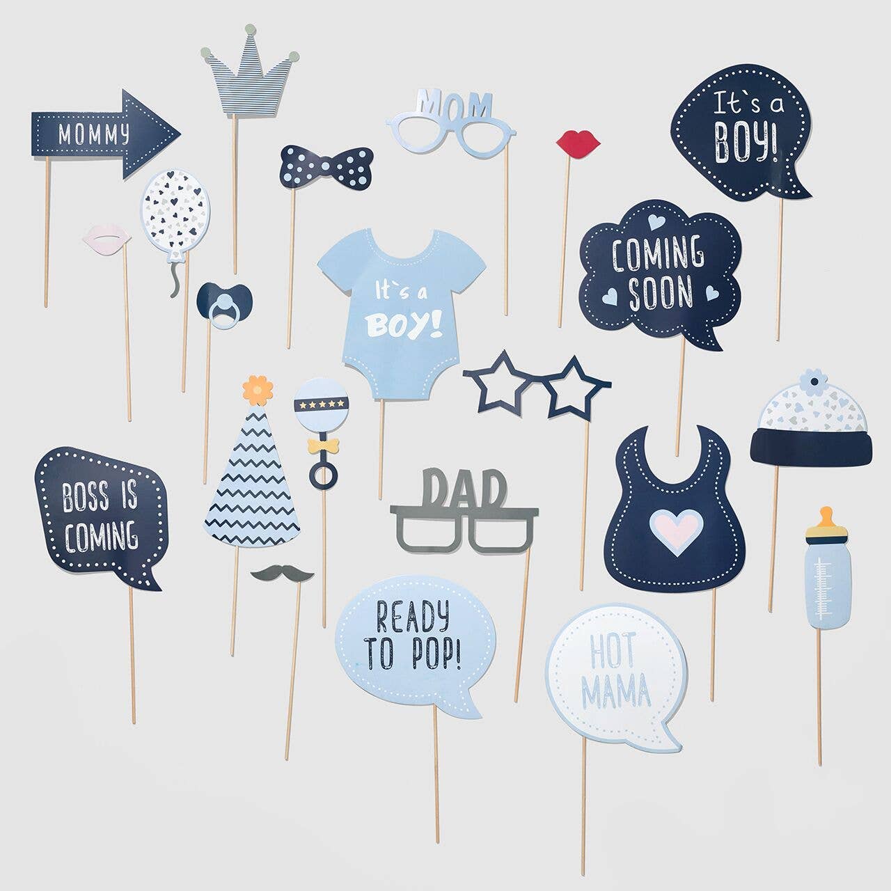 Hooray Baby Blue Photo Props (22 pk)
