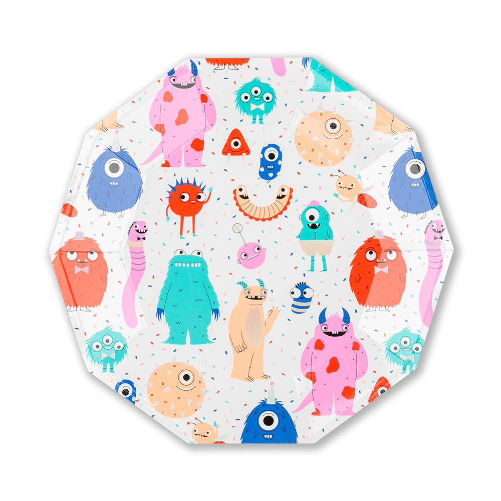 Little Monsters Large Plates (8 Pk)