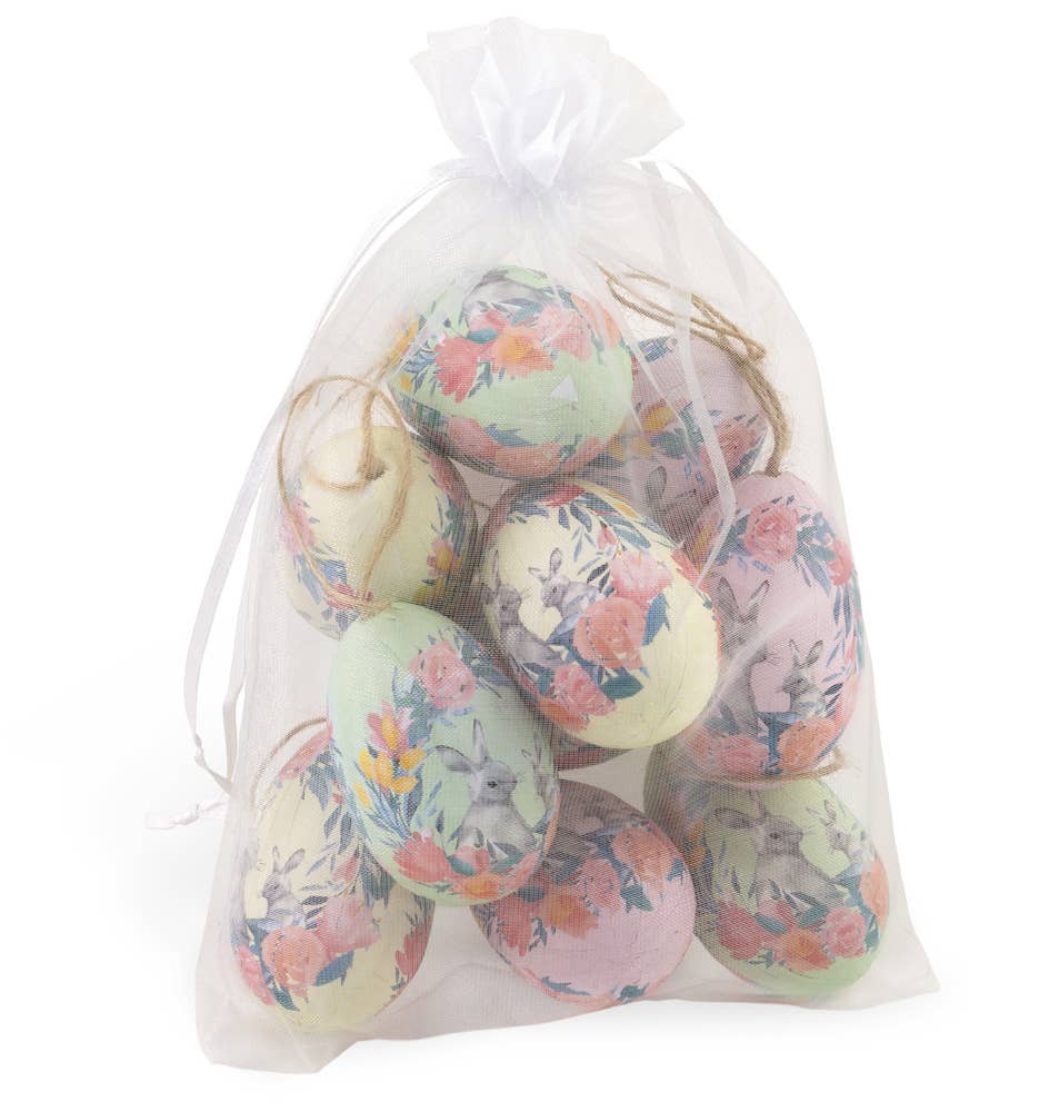 Floral Bunnies Easter Eggs (12 Pk)