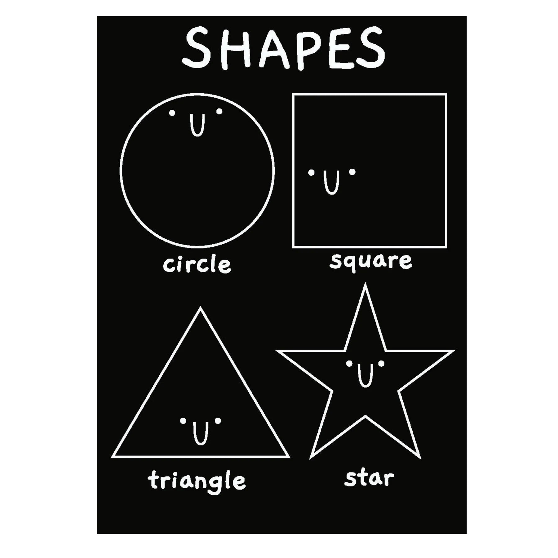 Letters & Shapes Chalkboard Card Activity Kit